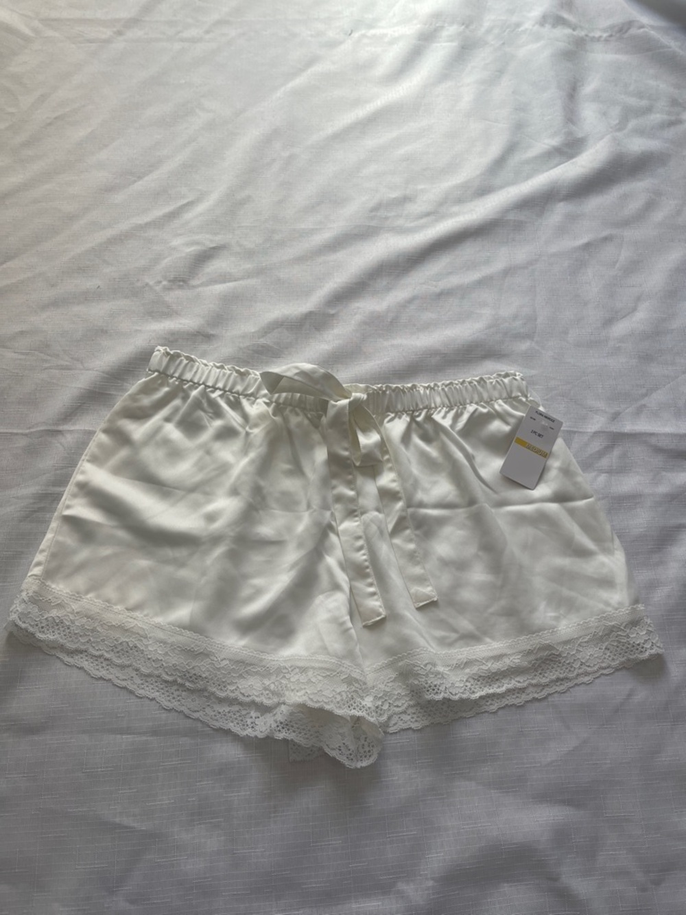 Anthropologie White Satin Bride Short Pajama Set - Picture 4 of 8